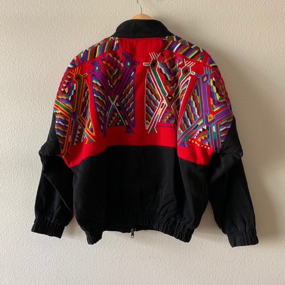 Vintage Handmade Embroidered Bomber Jacket - Picture 8 of 8